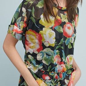 Anthropologie Matisse Mesh Peplum Top